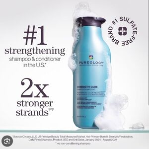 Pureology Strength Cure Shampoo Full Size 9 oz Pofessional Color Care Salon NEW
